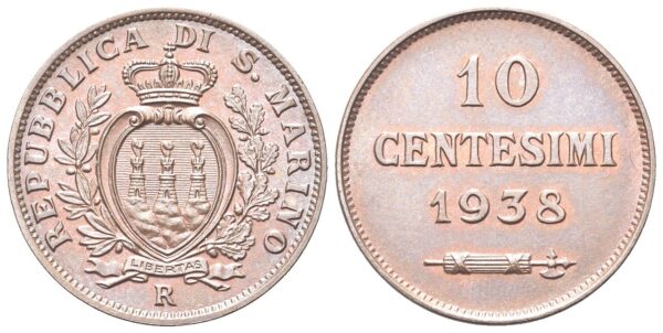 San Marino - 10 centesimi 1938
