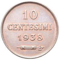 San Marino - 10 centesimi 1938 - immagine 2