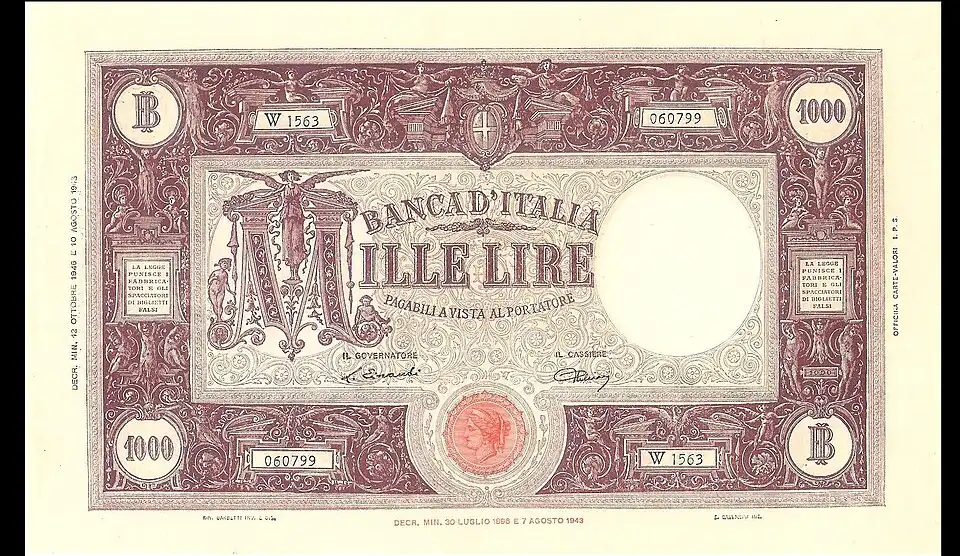 Le banconote del miracolo italiano