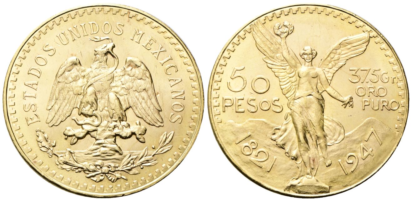 50 Pesos Messico Oro