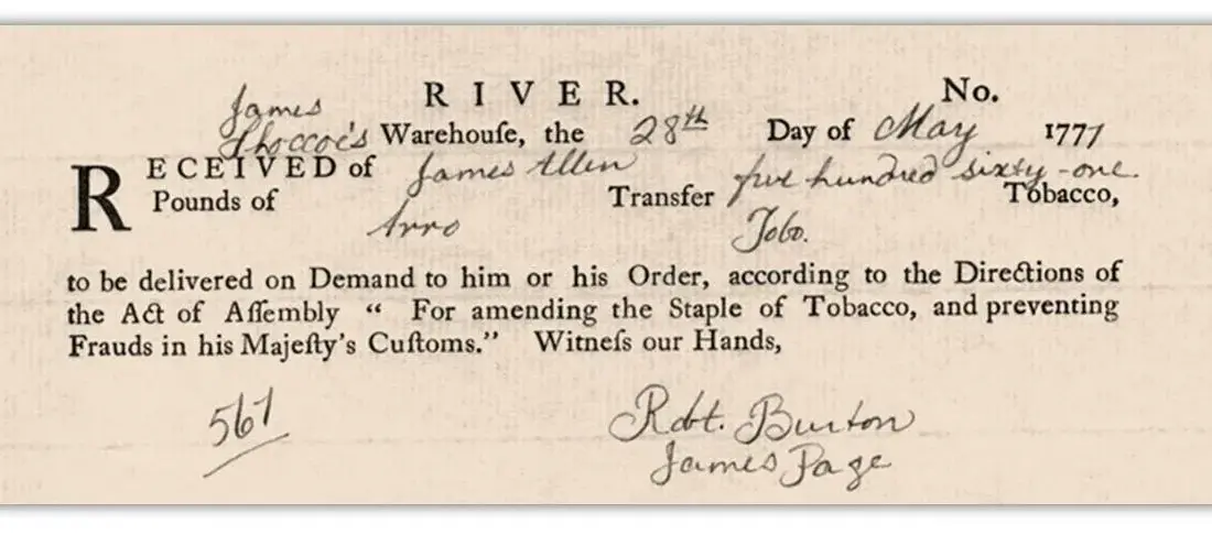 Storia delle Tobacco notes